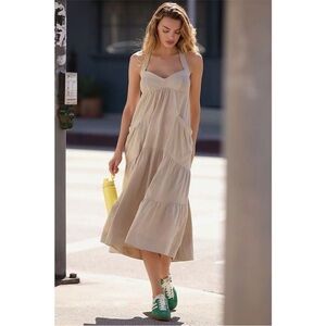 Anthropologie Daily Practice Top Tier Utility Sweetheart Utility Midi Dess